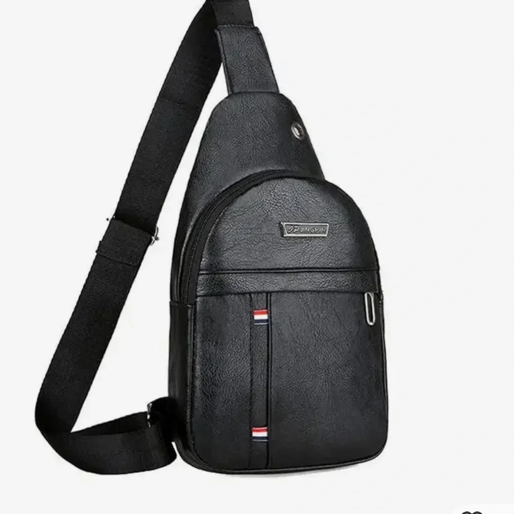 Black Crossbody Sling Backpack Men Shoulder Strap Sling Bag